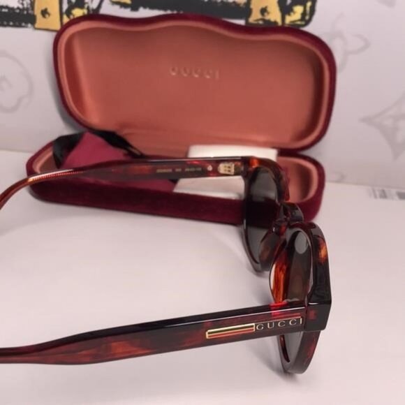 New Authentic Gucci Brown Sunglasses GG0825S 005 - Picture 12 of 13